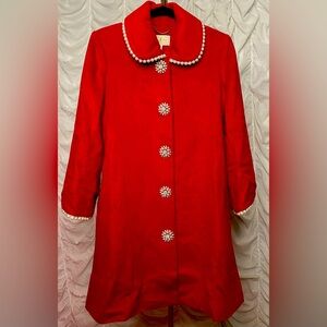 Flora Bea NYC Women's Coat with Pearl Accents